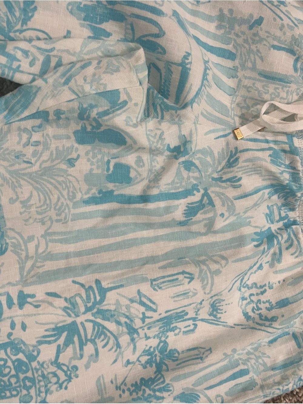 Lilly Pulitzer “Amalfi Blue Sunny State of Mind” Wide Leg Beach Pants - Picture 7 of 10